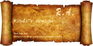 Ribár Armida névjegykártya
